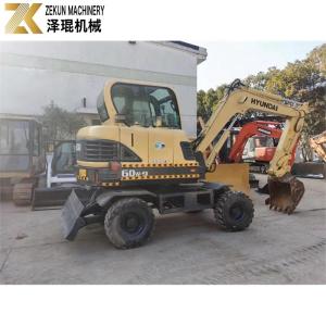 Quality 6Ton Used Hyundai R60W Wheel Excavator Yanmar Engine wholesale