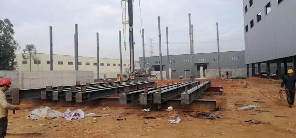 Cheap Prefabricated Workshop Steel Structure With Hot - Rolled Steel Profiles for sale