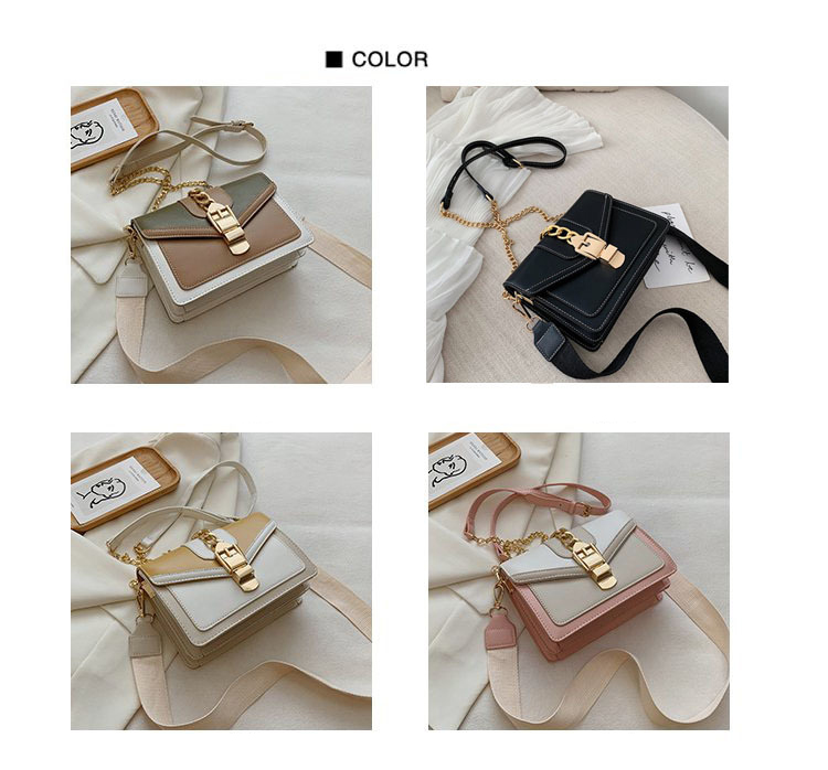 Contrast Color Ladies Cross Body Bag PU Leather Luxury Purses for Women Shoulder Bag