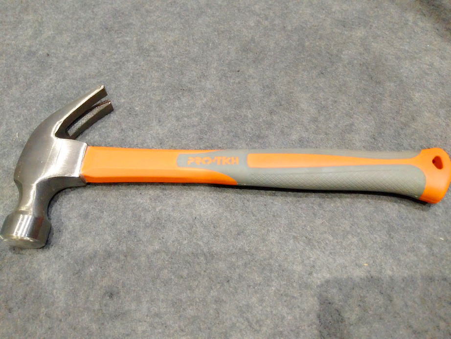 8OZ-24OZ steel claw hammer( XL0009) with polishing surface and durable double color rubber handle