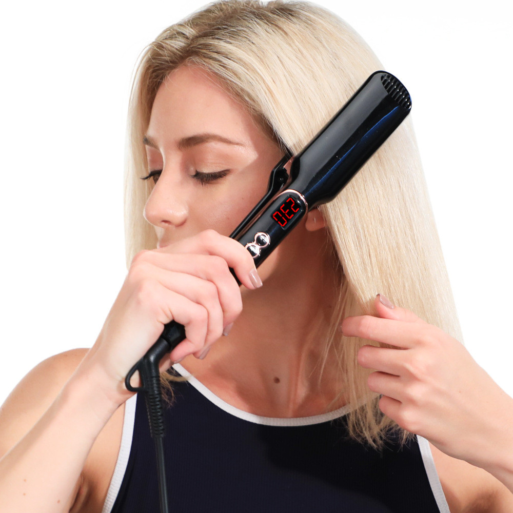 FCC Certified 50W Dual Voltage Flat Iron Hair Straightener