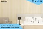 Non-woven Luxury Bedroom Striped Wallpaper Embossed Grey Color 0.53*10M