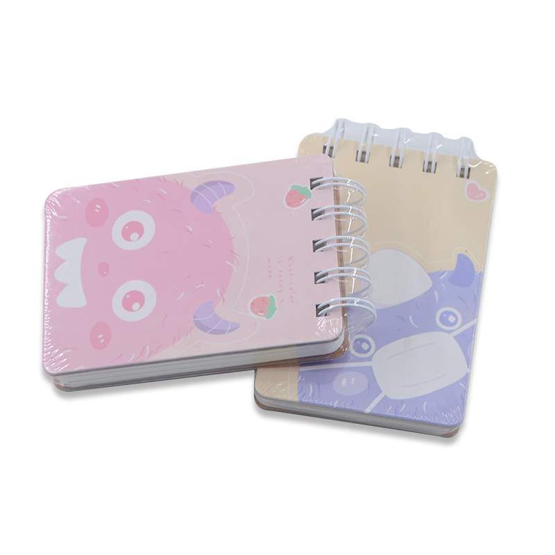 Mini Notebook with Cute Cartoon Print Customized Elastic Kawaii Student Stationery