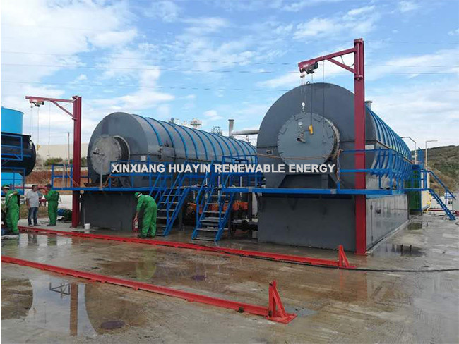 Automatic Fully Continuous Pyrolysis Plant Waste Tires Rubber