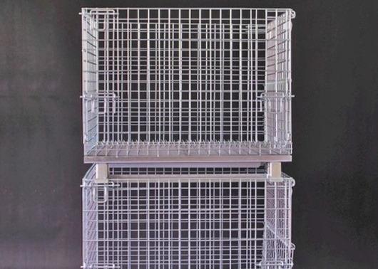 Cheap Rigid Foldable Wire Mesh Container Collapsible Steel Metal Basket For Storage for sale