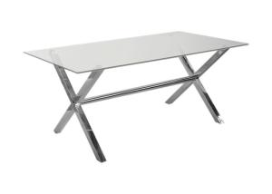 Quality 70KGS 150x90cm Modern Glass Table For Restaurant wholesale
