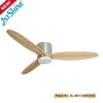 1stshine Ceiling Fan with LED and Three Wooden Blades Lamp Body Material Meatl