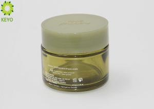Quality Round Shape Green Cosmetic Face Mask Jar 50g Heat Resistant Glass Material Made wholesale