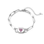 Zircon 925 Sterling Silver Jewelry Bracelet Charm OEM ODM