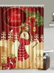 Snowman Christmas Bath Mat Set Anti Skid Restroom Mat Set
