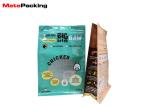 Food Grade Flat Bottom Pet Food Packaging Bags With Zipper / Clear Window