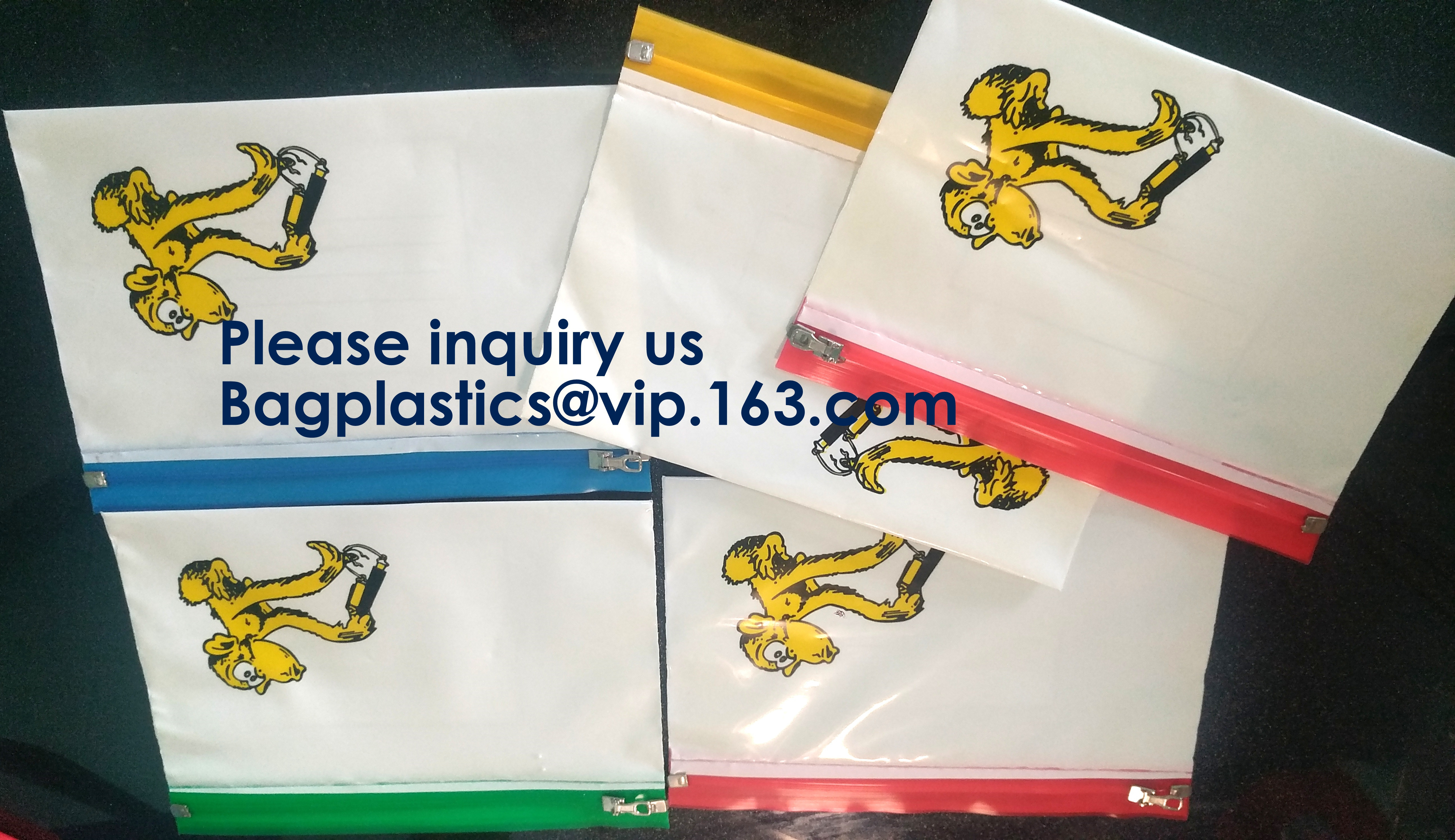 File Packing Bag With Zipper K Zipper File Bag PVC Document Plastic Bag,Zipper Pouch Zipper File Bags File Holders