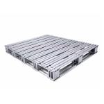 A08: Double Deck Steel Pallet For Warehouse Storage Right Corners Metal Pallet
