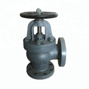 Quality F7310 Cast Iron Angle Valve 16K JIS Marine Valve For Oil And Gas Pipeline wholesale