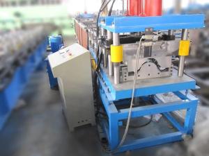 Quality Color Coated Steel Galvanized Steel Ridge Cap Roll Forming Machine Two Output Tables wholesale
