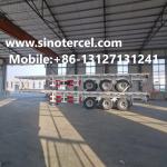 30 Foot 3 Axle Flat Bed Semi Trailer 30-50 Tons