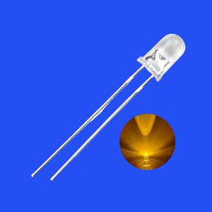 Quality 5mm Yellow Color 585-595nm 1000-2000mcd Round Clear Lens Candle Flickering Flashing LED Diode wholesale