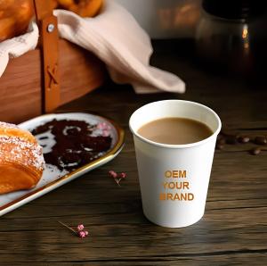 Quality 100% Compostable Single Wall Paper Cup 4oz 125ml Plastic Free Paper Cup wholesale
