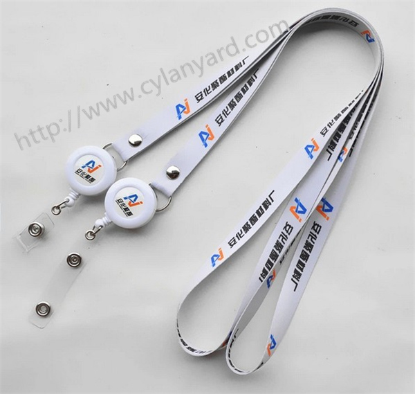 full color print id badge reel lanyards 