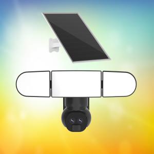 Quality 6500K 1500 Lumens Solar Floodlight Camera 15M PIR Distance 90 Degree Viewing Angle wholesale