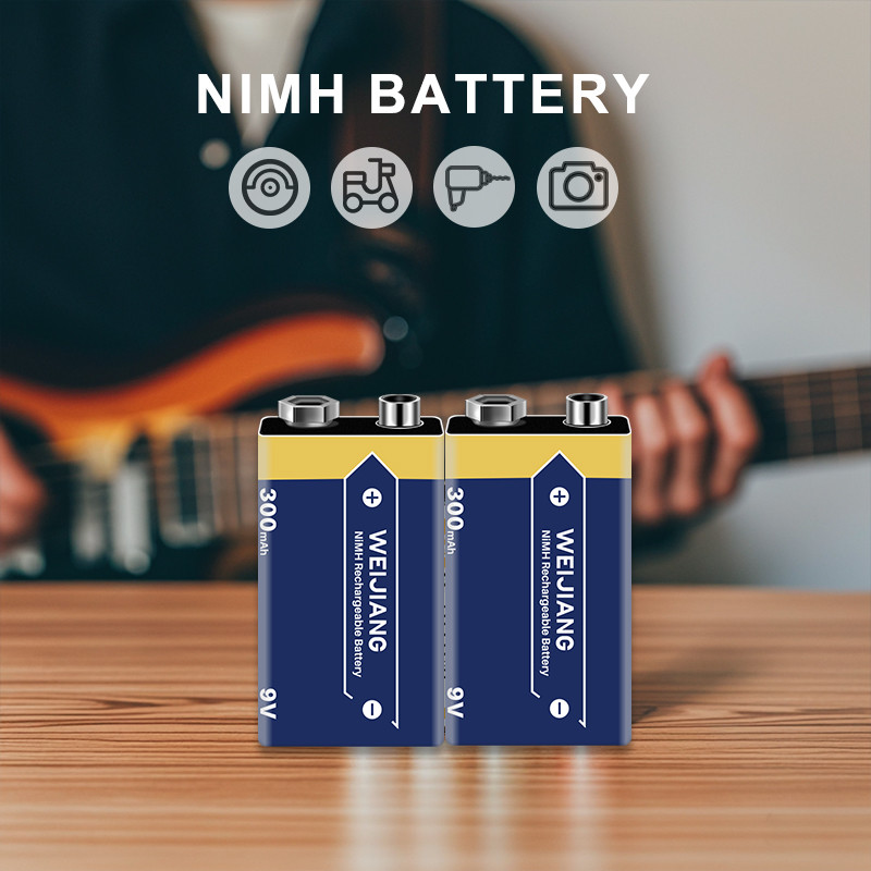 ODM Ipower 9V Rechargeable Battery 6F22 9 Volt Nickel Metal Hydride Battery 300mAh