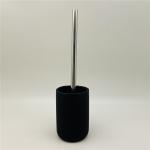 All Black Bathroom Accessories Set Ceramic Round 3pcs Shower Soap Dispensers 19