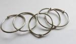 Metal silver nickel finish 14mm(9/16")loose leaf ring book binding ring hinged