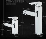 Single Hole Electroplate Washbasin Pull Out Sink Faucet