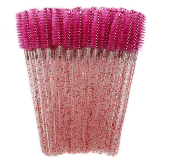 OEM Disposable Eyelash Extension Accessories Crystal Mascara Brush Eyelash Brush Brow Lash