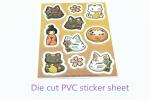 Easy Tearing japanese style Die Cut PVC Sticker Sheets