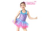 Lovely Ballet Tutu Dance Costume Halter Sequins Party Ballet Performance
