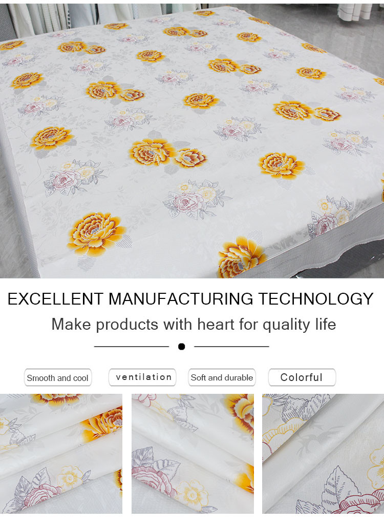 230cm Width Mattress Quilting Fabric Polyester Warp Knitted Printing Bronzing Frosted