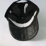 Metal Skull Design Womens Leather Baseball Hat With Hole Waterproof