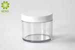 Clear PET Plastic Face Mask Jar , 200g Round Thick Wall Empty Cream Jars