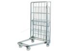 Nestable Folded Metal Cage Trolley Welded Wire Mesh Logistics Trolley