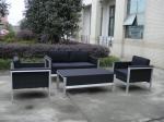 All Weather White Outdoor Rattan Sofa For Garden / Patio / Bar