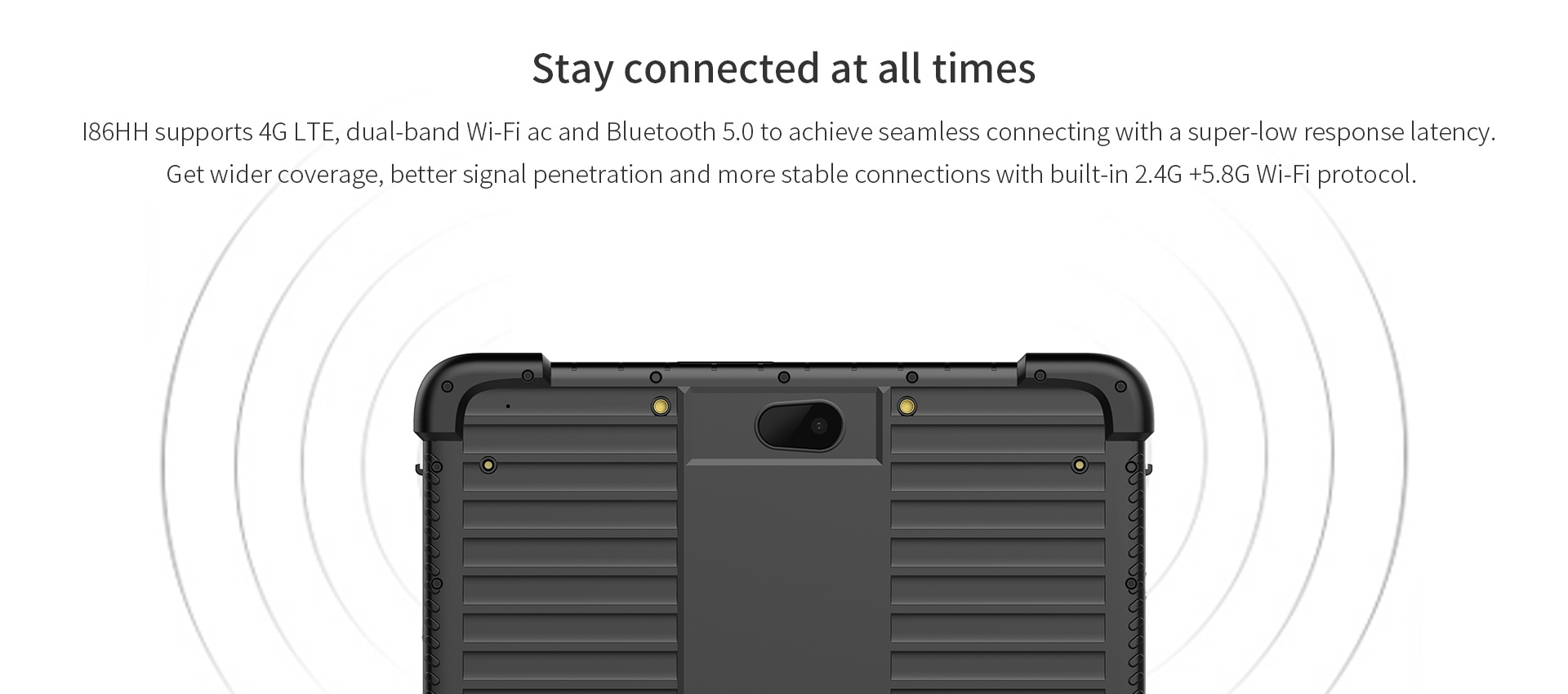 8 inch Rugged Android Tablet with GPS NFC 4G IP67 700 Nit LCD Touchscreen Dual Camera 1D/2D Barcode Scanner