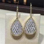 full diamond earrings 18kt gold with yellow gold or white gold