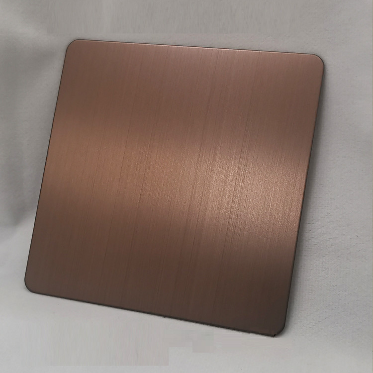 Brushed Finished Customized Color Plating SS Sheet Four Feet