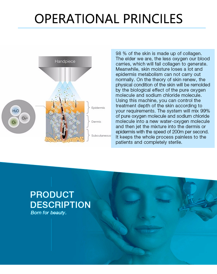 Multifunctional 10 in 1 facial care skin Moisturizing hydra oxygen mask jet peel skin facial care machine