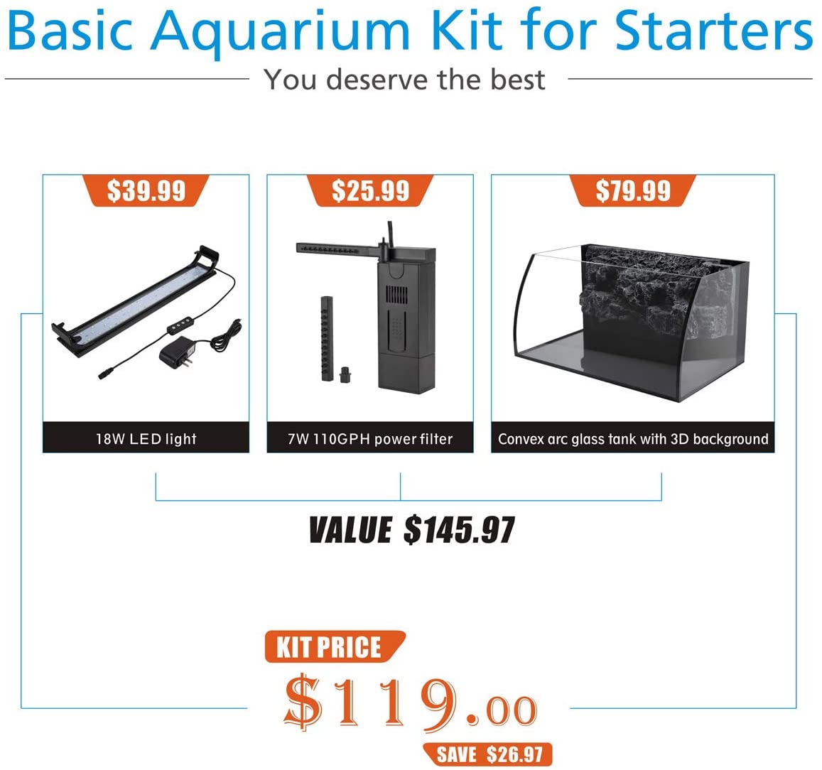 Glass 8 Gallon Small Saltwater Tank