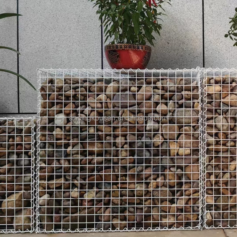 Hexagonal Hole Welded Mattress Wall Gabion 2x1x1Box Gabion cages Wire Mesh Boxes Stone