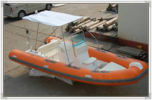 Quality Orange / White Hunting / Fishing RHIB Inflatable RIB Boats With Motors RIB580A wholesale