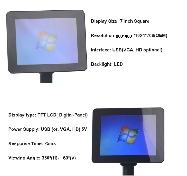 7 inch 8 inch usb customer display monitor POS customer display