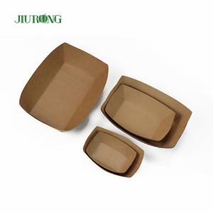 Quality Disposable Sushi Biodegradable Paper Container 107mm kraft paper food trays wholesale