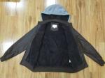Quilted Padded Leather Motorcycle Jacket Black Brown Hooded Collar