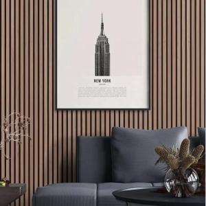 Quality Fire-Resistant Home Theater Acoustic Foam Wood Wall Board with Glue Installation wholesale