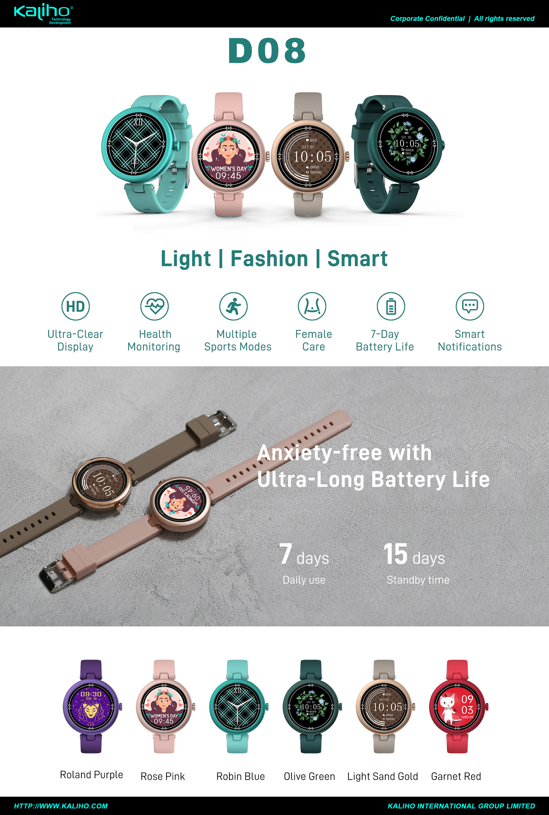 Realtek 8762CK IP68 Smart Watches For Sleep Tracking 260mAh