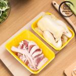 Premium Disposable Frozen Food Tray in Elegant Yellow Packaging for Freshness