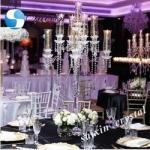 ZT-267G New wedding gold tall crystal candelabra centerpieces